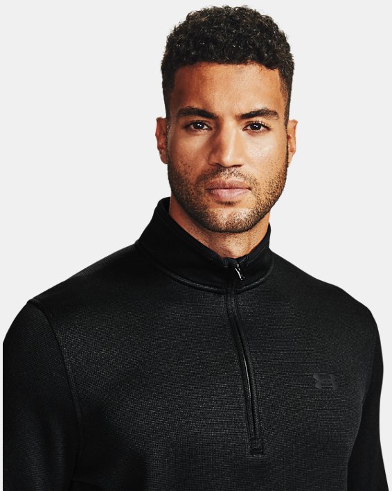 Men's UA Storm SweaterFleece ½ Zip, Black, pdpMainDesktop image number 0
